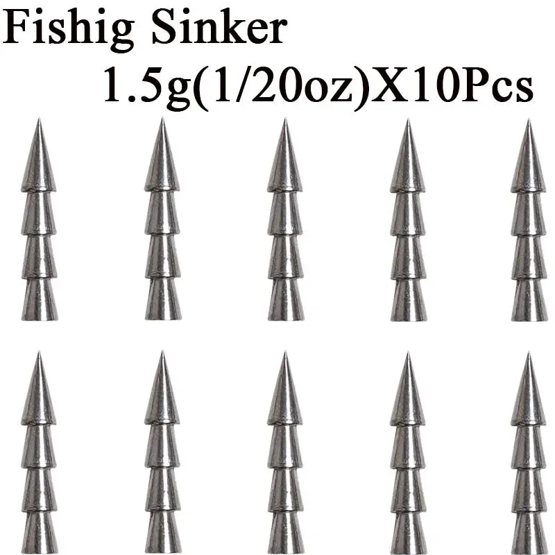 10pcs/lot Fishing Soft Bait Insert Weight 0.5g1g1.5g2g3.2g 4g Weight Sinker