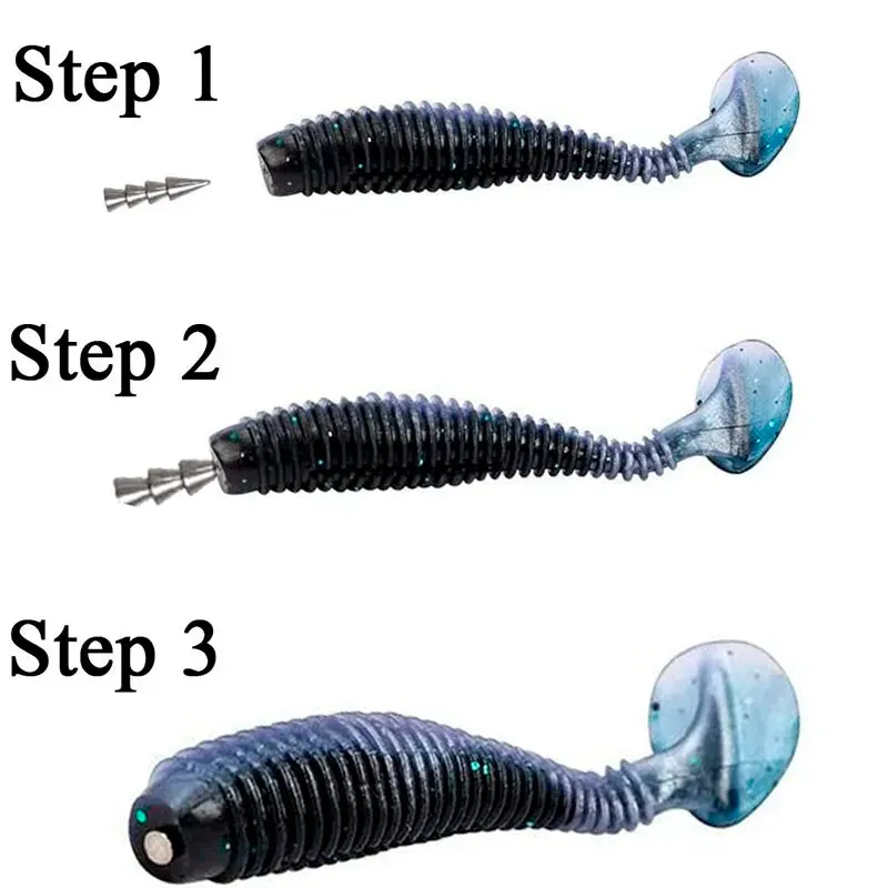 10pcs/lot Fishing Soft Bait Insert Weight 0.5g1g1.5g2g3.2g 4g Weight Sinker