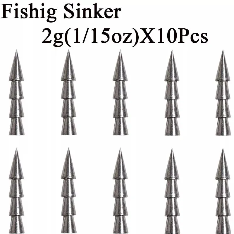 10pcs/lot Fishing Soft Bait Insert Weight 0.5g1g1.5g2g3.2g 4g Weight Sinker