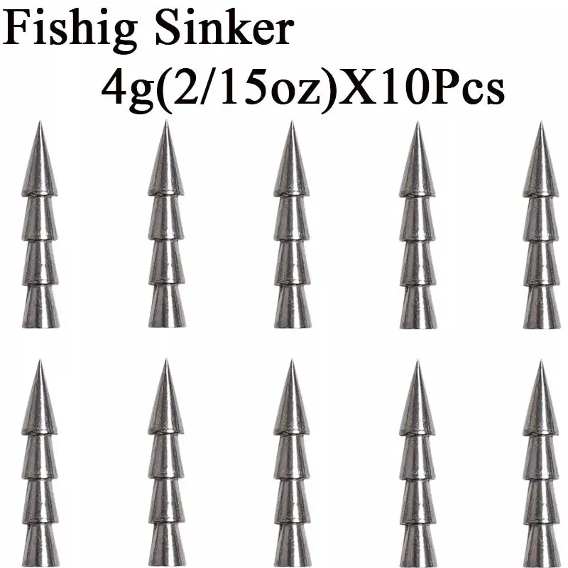 10pcs/lot Fishing Soft Bait Insert Weight 0.5g1g1.5g2g3.2g 4g Weight Sinker