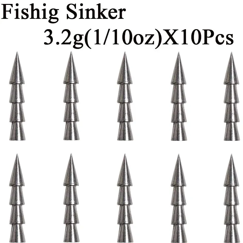 10pcs/lot Fishing Soft Bait Insert Weight 0.5g1g1.5g2g3.2g 4g Weight Sinker