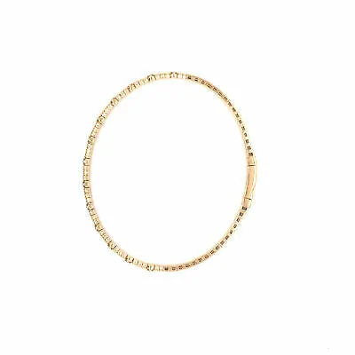 14K Diamond Flexible Bangle Yellow Gold