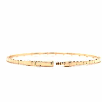 14K Diamond Flexible Bangle Yellow Gold