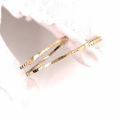 14K Diamond Flexible Bangle Yellow Gold