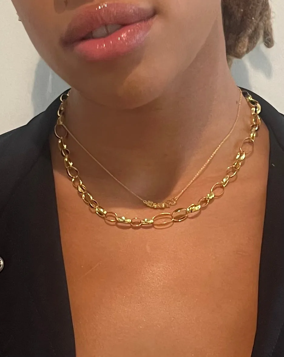 18k Oval Link necklace
