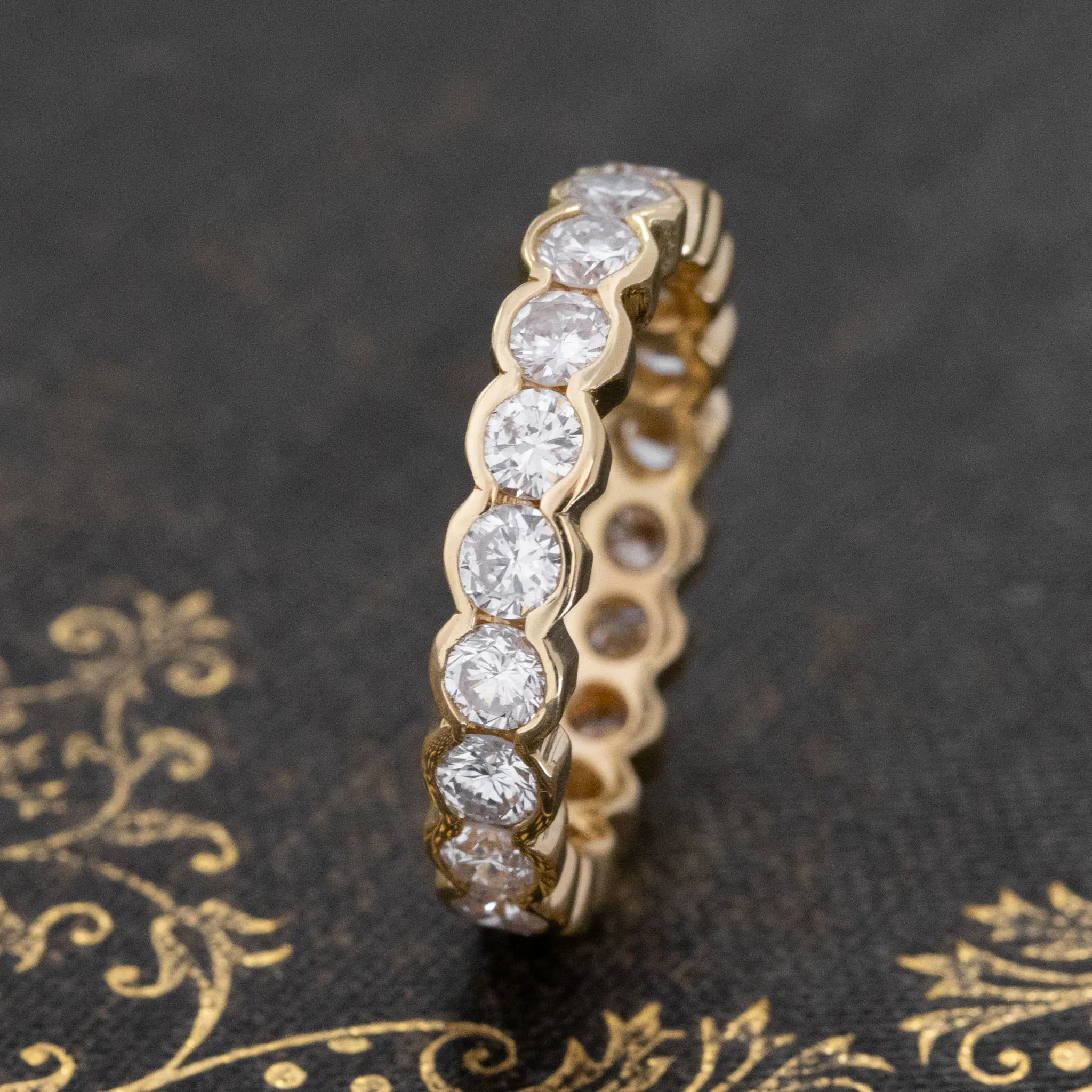 2.00ctw Round Brilliant Cut Diamond Half-Bezel Eternity Band