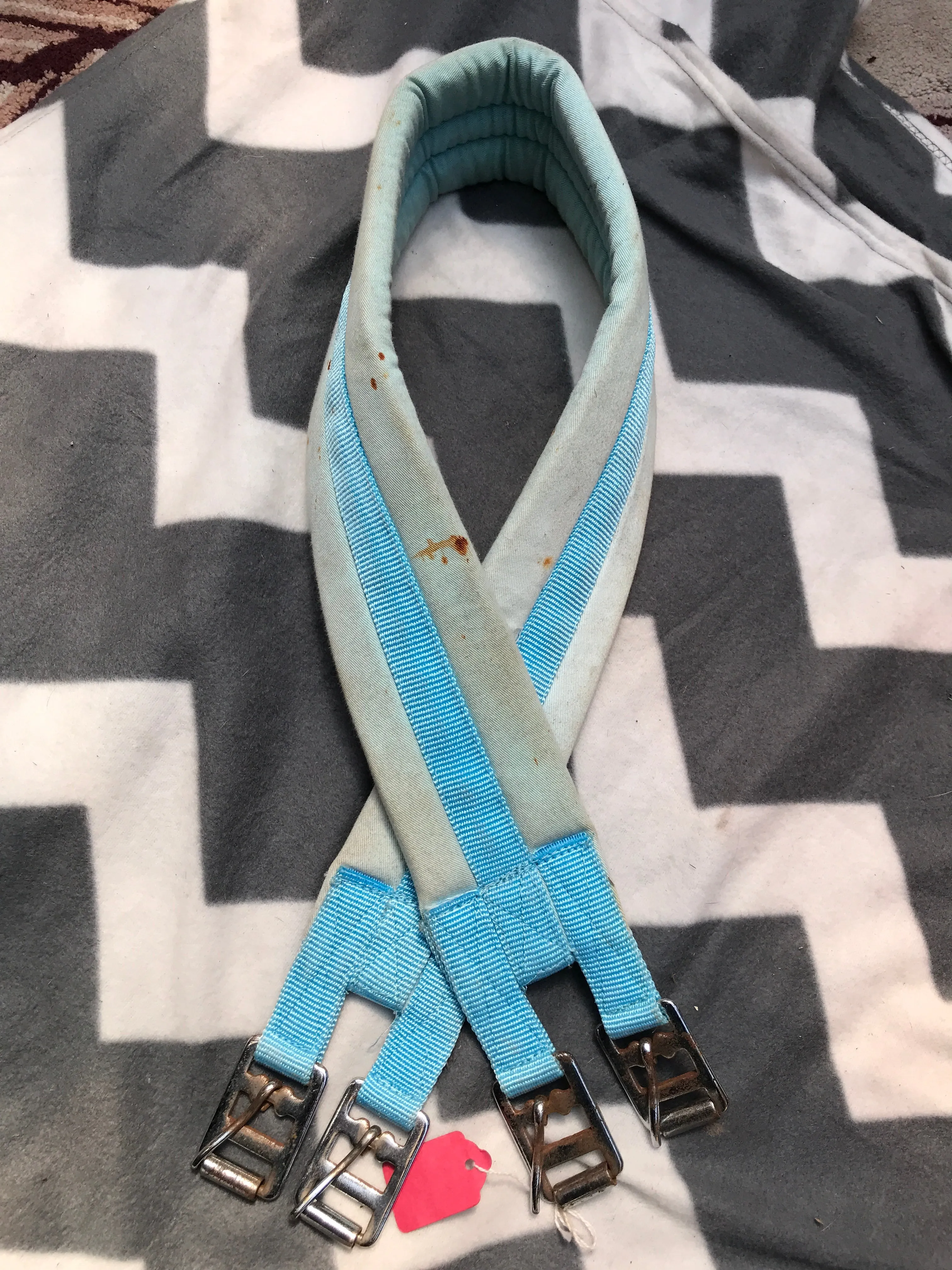 43” light blue material girth