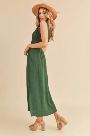 Aemi   Co Side Slit Round Neck Sleeveless Tank Dress
