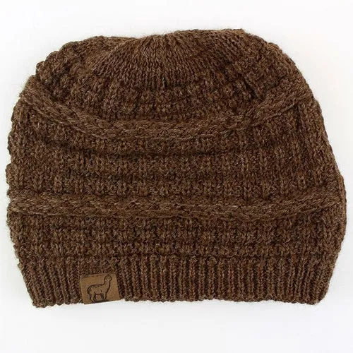 Alpaca Hat - Textured Slouch Beanie