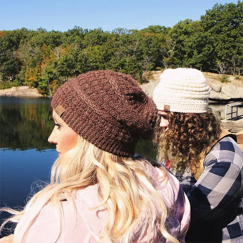 Alpaca Hat - Textured Slouch Beanie