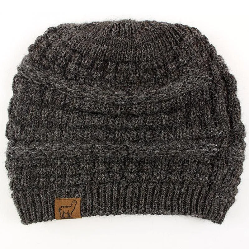 Alpaca Hat - Textured Slouch Beanie