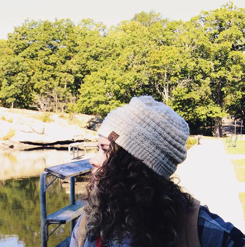 Alpaca Hat - Textured Slouch Beanie