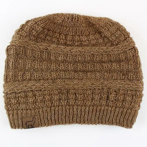 Alpaca Hat - Textured Slouch Beanie