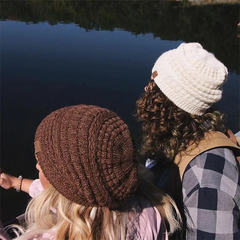 Alpaca Hat - Textured Slouch Beanie