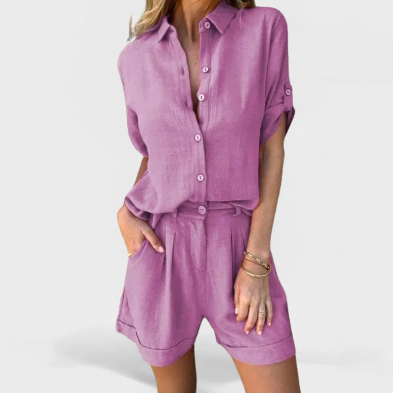 Amara™ Relaxed Shirt & Shorts Set