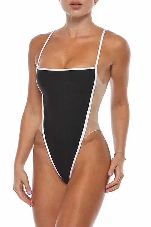 Amelia High Leg Monokini By Maxine Yachtwear