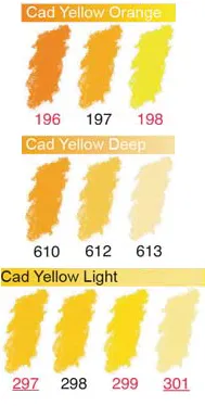 ARTISTS Soft Pastels - Sennelier - PASTEL L'ECU - SINGLE -	612	-	Cad Yellow Deep 612