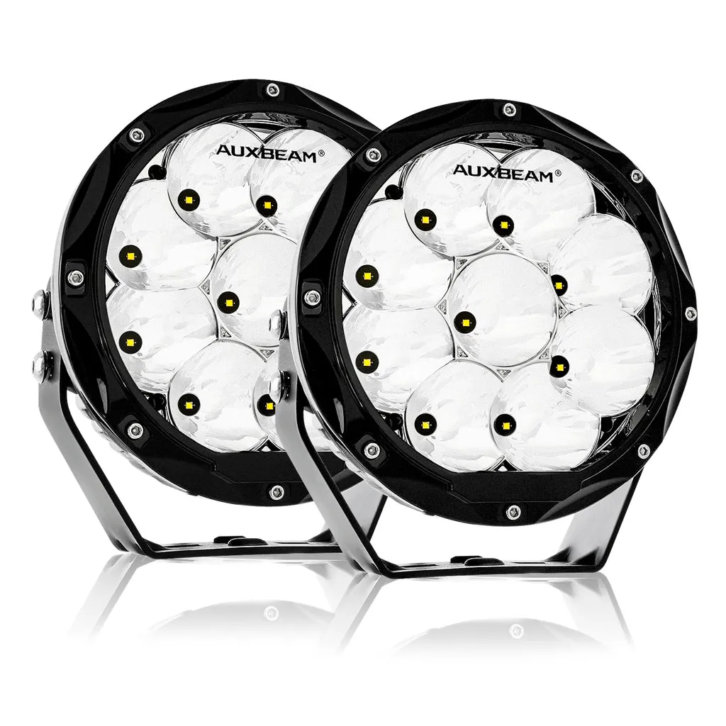 Auxbeam - 7 Inch 90W Round Spot Beam Offroad LED Driving Lights for SAE compliant
