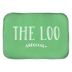 Bath Mat In Mint Green With The Loo Design, Stylish Bathroom Decor