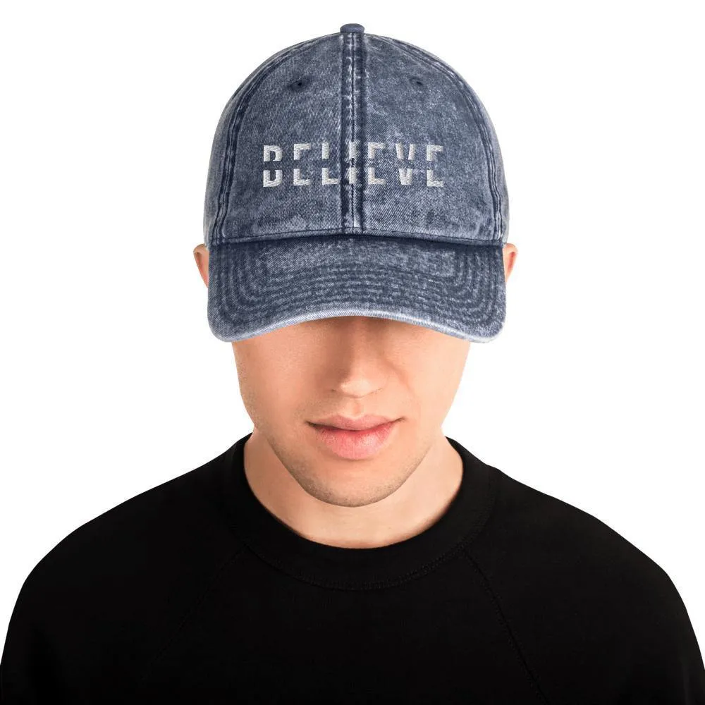 BELIEVE Vintage Cotton Dad Hat