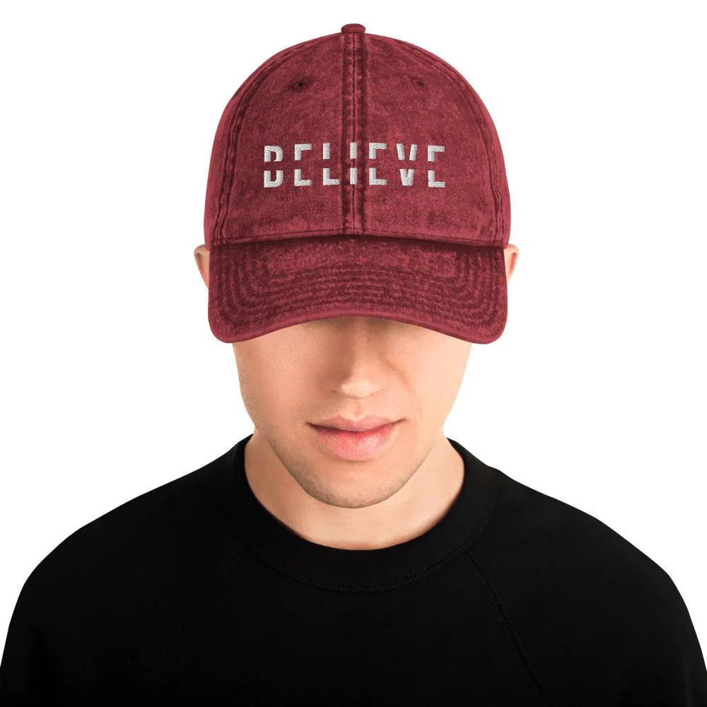 BELIEVE Vintage Cotton Dad Hat