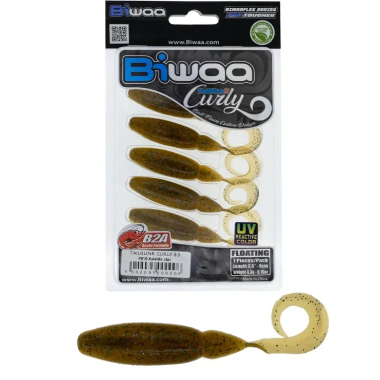 Biwaa Curly Tails 2.5inch Pack of 8 Soft Plastic
