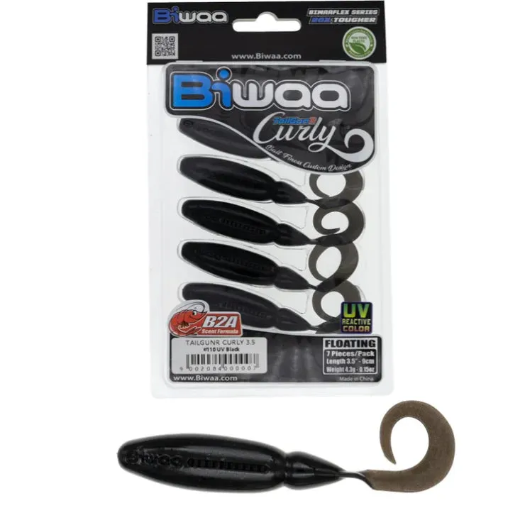 Biwaa Curly Tails 2.5inch Pack of 8 Soft Plastic