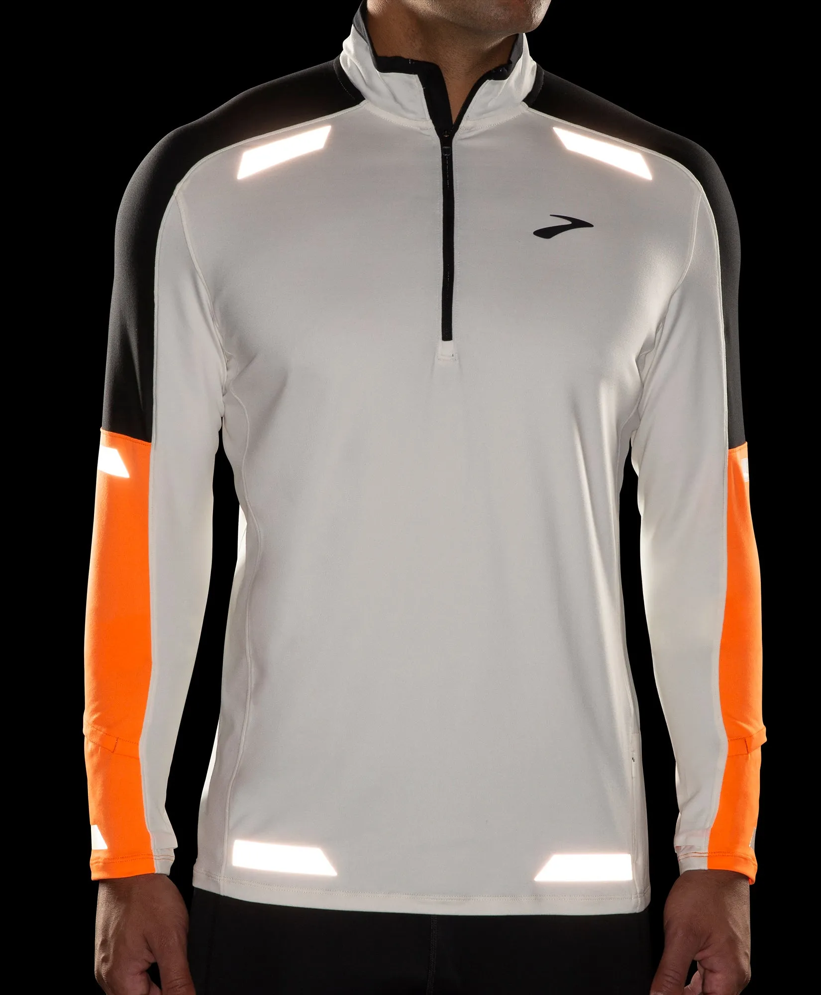 Brooks Run Visible 2.0 Half Zip Long Sleeve Mens Running Top - Grey