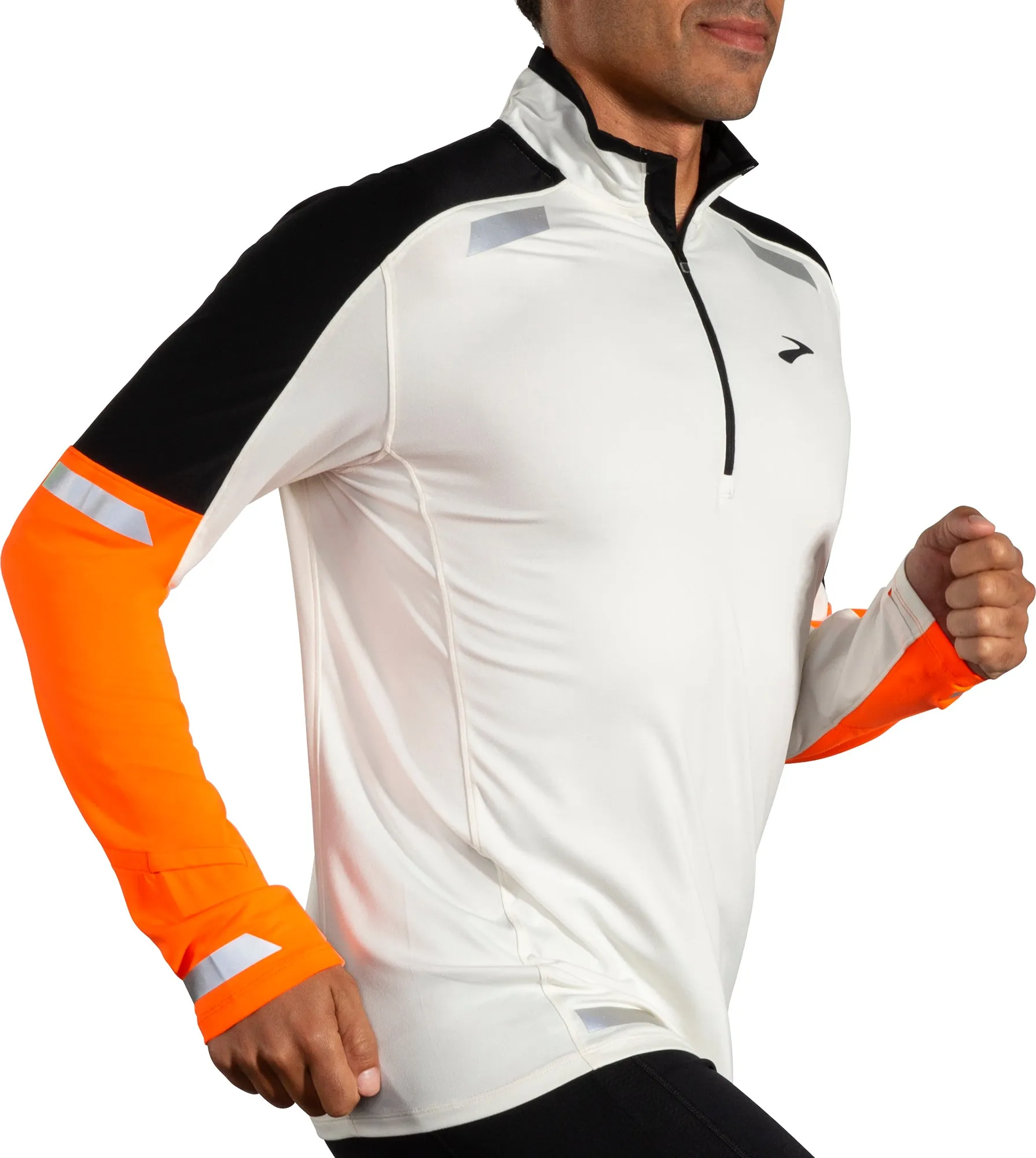 Brooks Run Visible 2.0 Half Zip Long Sleeve Mens Running Top - Grey