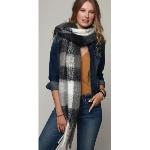 Brushed Large Scarf in Rust