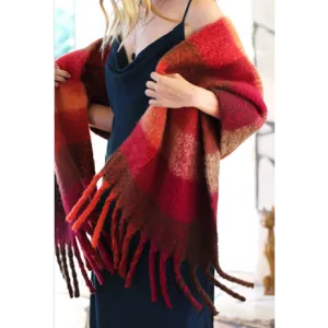 Brushed Large Scarf in Rust