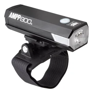 Cateye HL-EL088RC AMPP800 USB With Helmet Mount Light Black