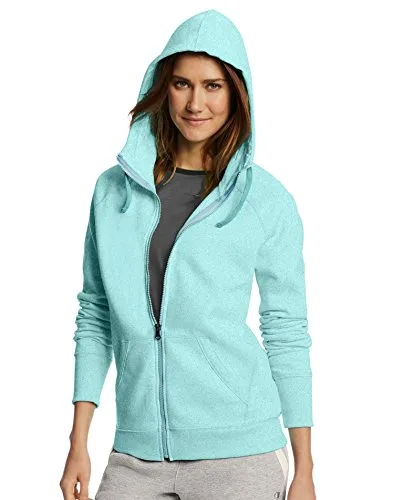 Champion Women's Fleece Full-Zip Hoodie, Black, Small