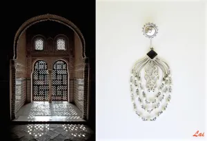 Chic, draping pearls chandelier earrings