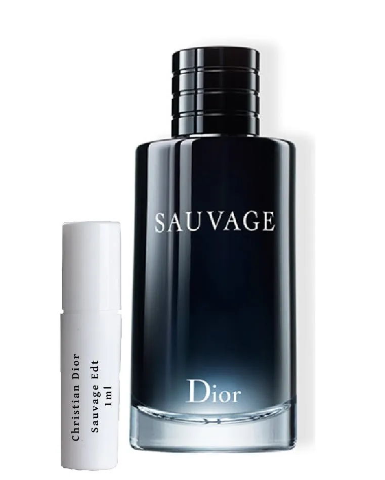 Christian Dior Sauvage Eau De Toilette including perfume samples
