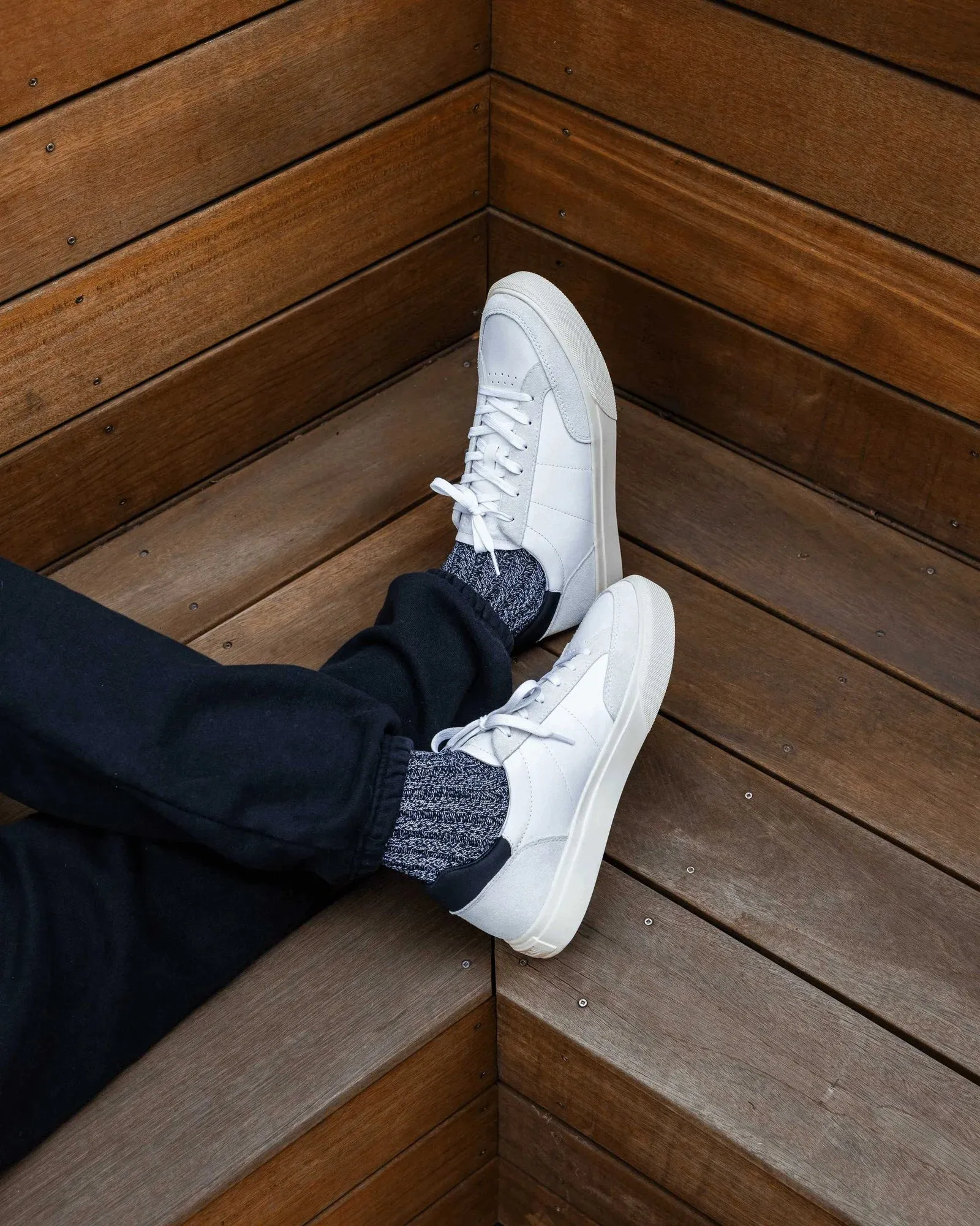 Clae Monroe Sneaker - VP White Leather / Black