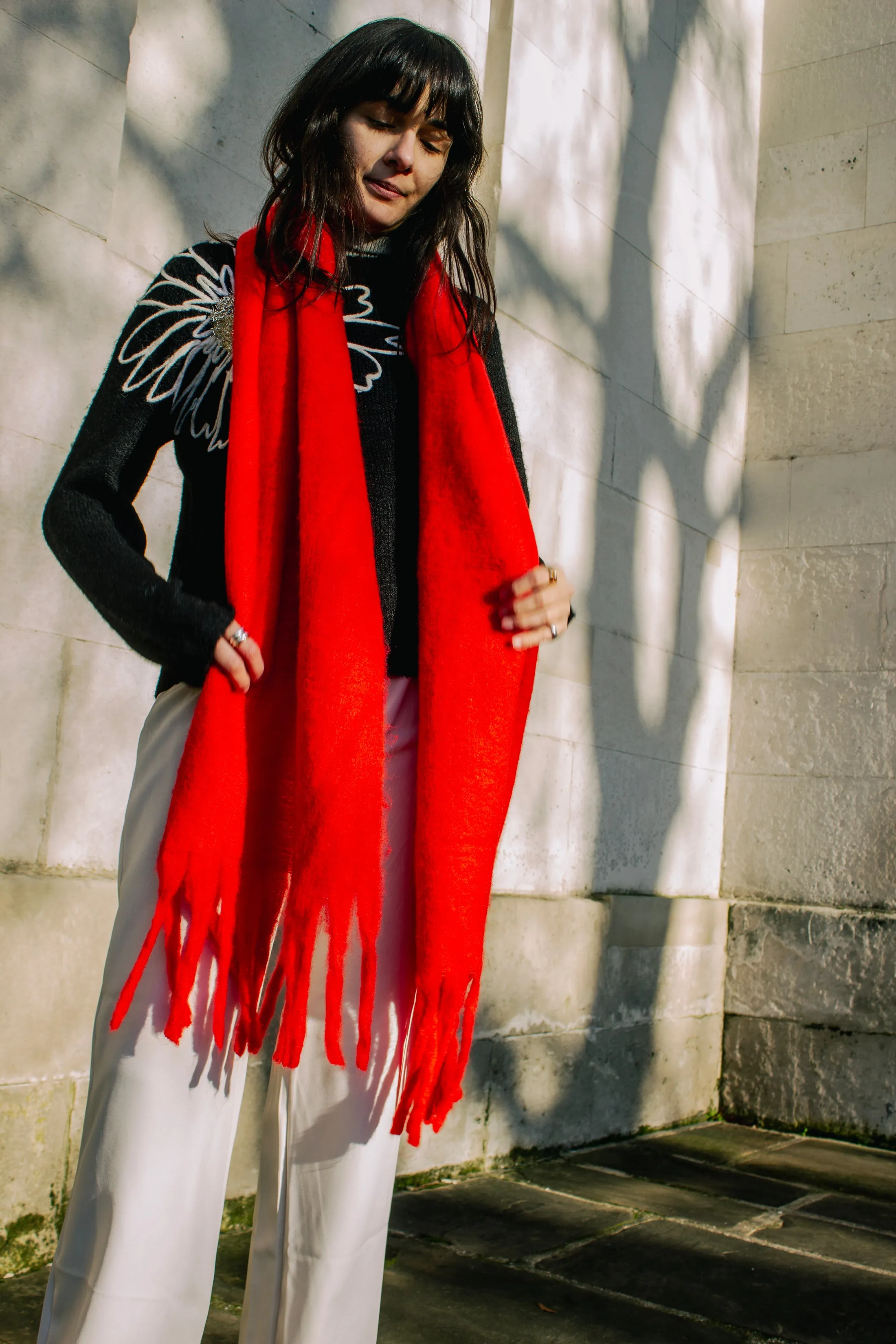 Colour Block Warm Wrap Scarf
