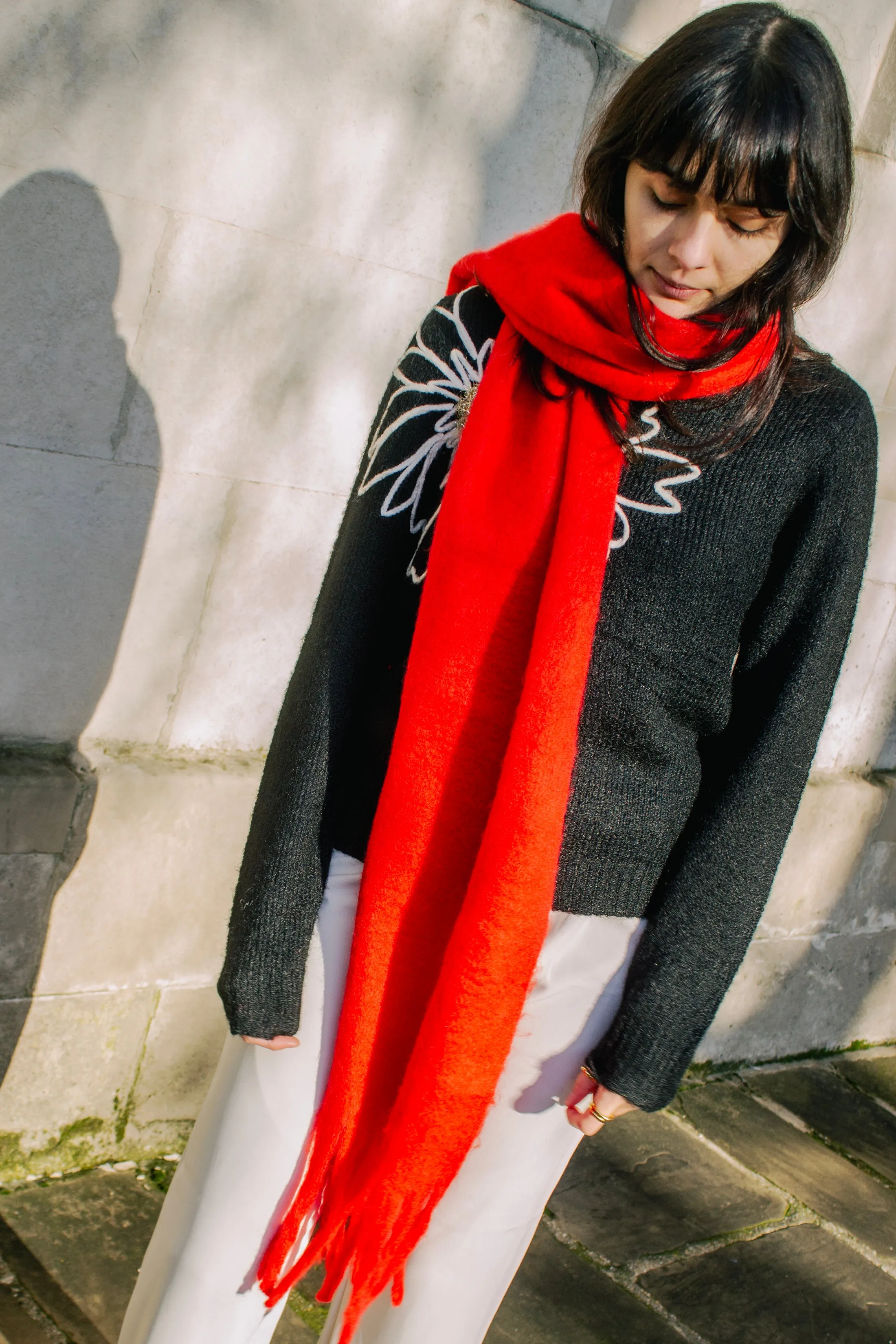 Colour Block Warm Wrap Scarf