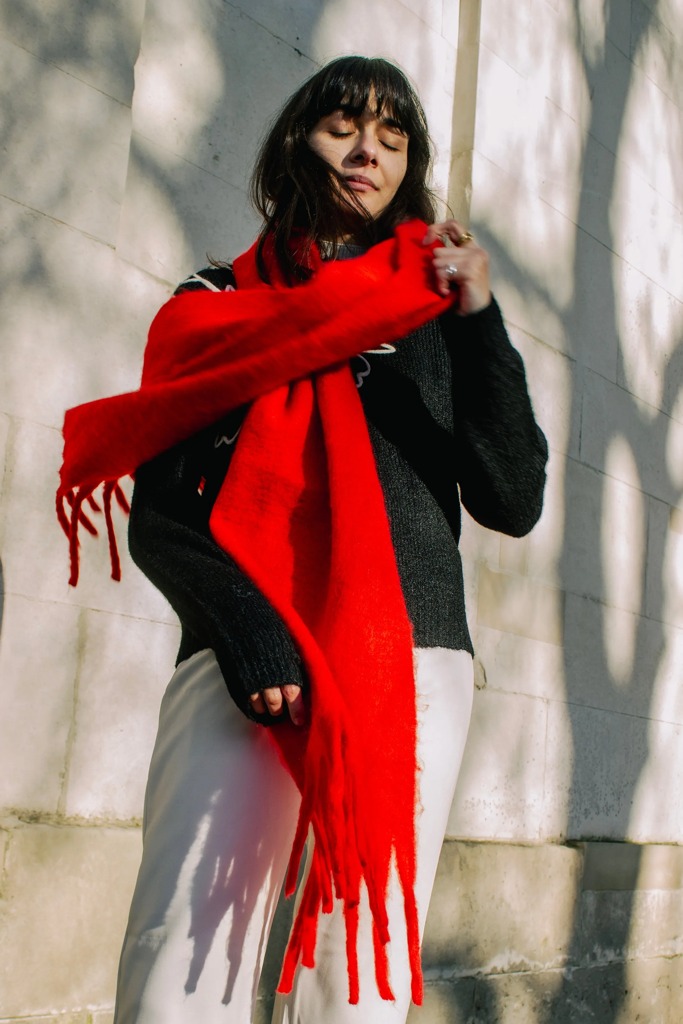 Colour Block Warm Wrap Scarf