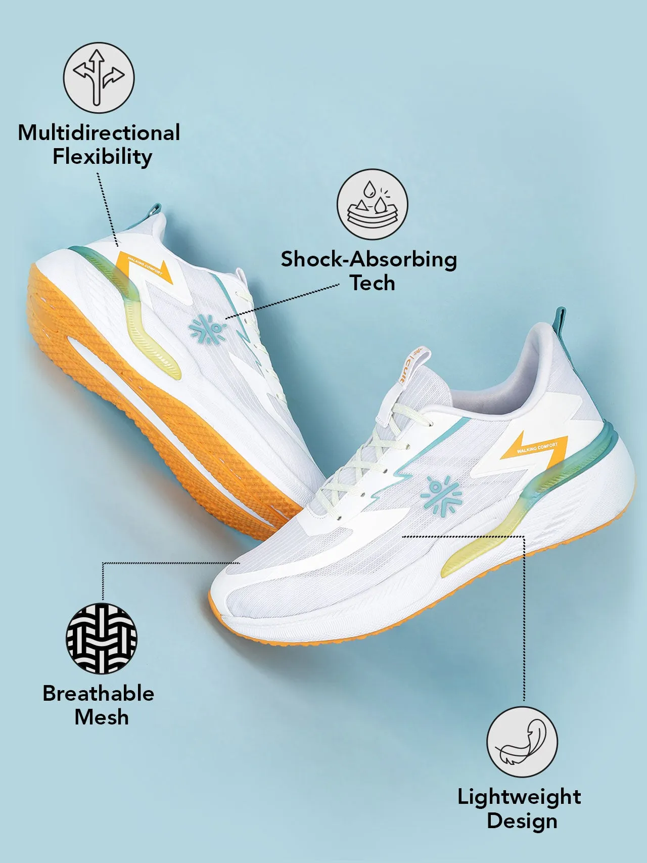 cult Men's StepSync Walking Shoes - White