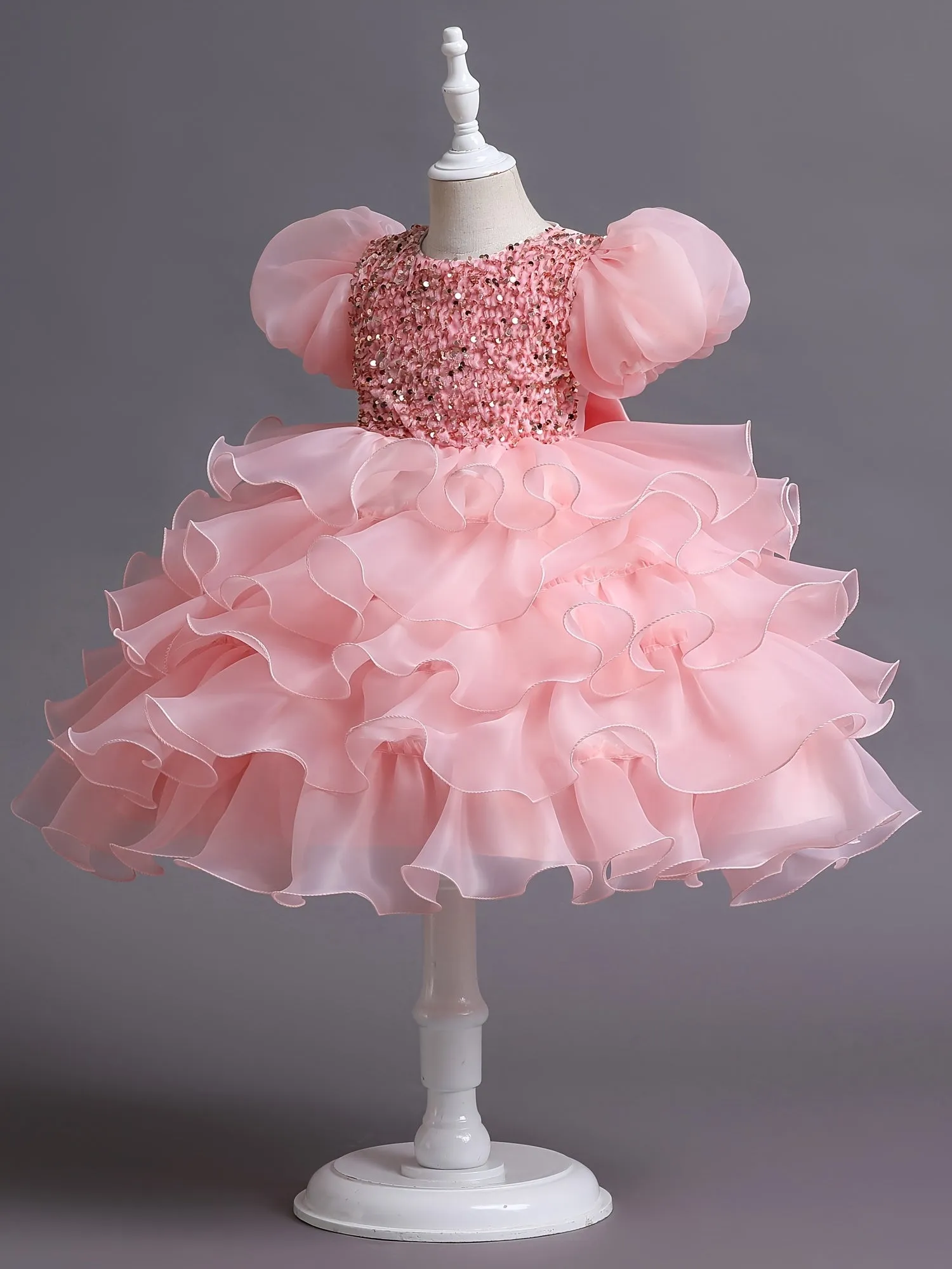 Cute Elegant Puff Sleeve Mesh Princess Dress