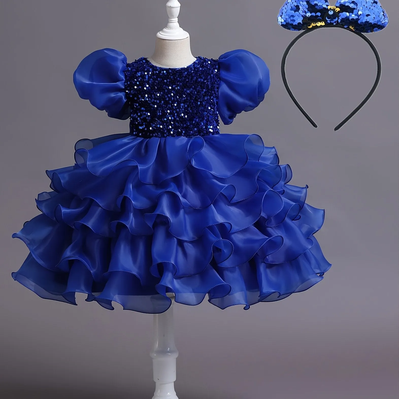 Cute Elegant Puff Sleeve Mesh Princess Dress