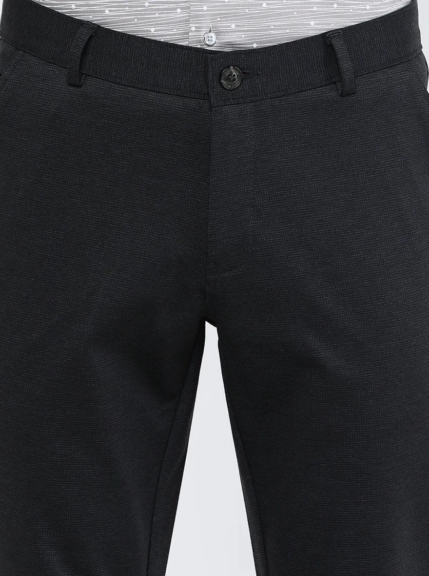 Dark Grey Solid Slim Fit Club Wear Trouser | JB Studio