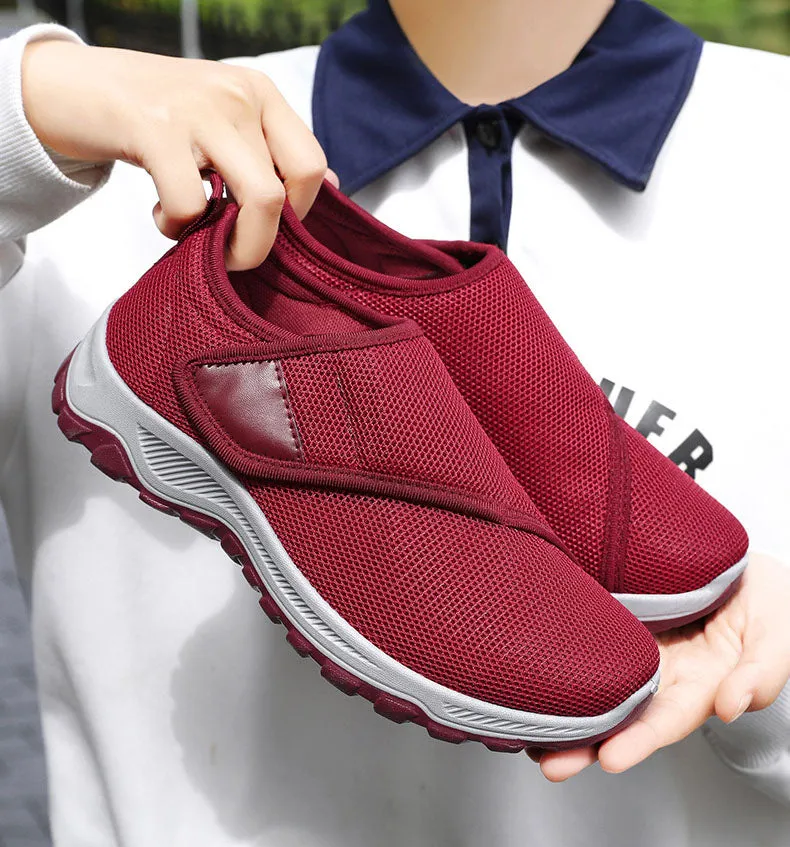 Elegant Lightweight Knitted Casual Sneakers for Women with Adjustable Fit