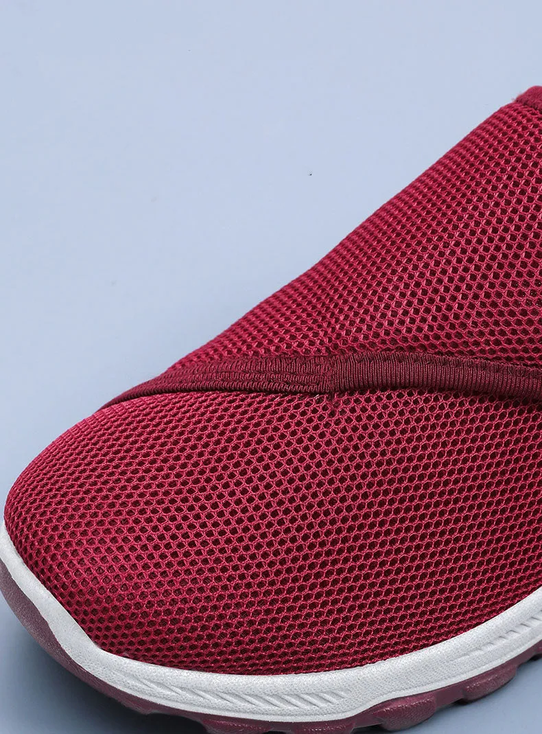 Elegant Lightweight Knitted Casual Sneakers for Women with Adjustable Fit