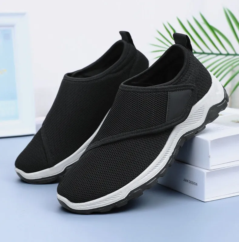 Elegant Lightweight Knitted Casual Sneakers for Women with Adjustable Fit