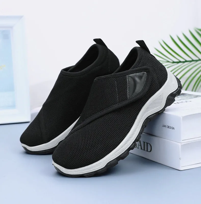 Elegant Lightweight Knitted Casual Sneakers for Women with Adjustable Fit
