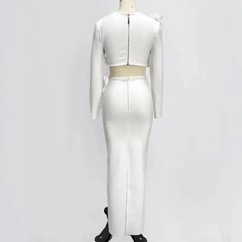Elegant One-Piece Bandage Dress - Stylish Occasion Wear for Ladies