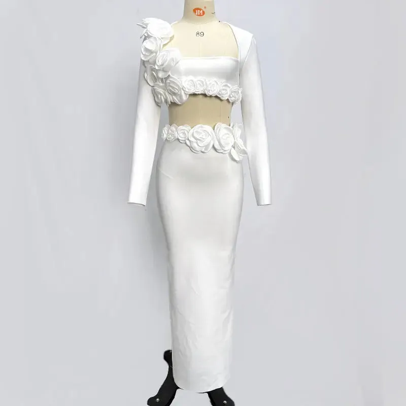 Elegant One-Piece Bandage Dress - Stylish Occasion Wear for Ladies