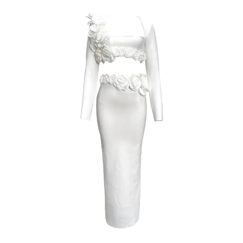 Elegant One-Piece Bandage Dress - Stylish Occasion Wear for Ladies